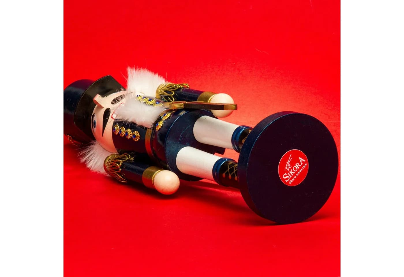 SIKORA Weihnachtsfigur NK-I Deko Nussknacker Figur aus Holz blau - Bild 4