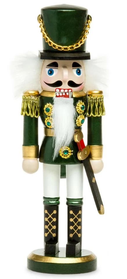 SIKORA Weihnachtsfigur NK-I Deko Nussknacker Figur aus Holz Grün - Bild 2