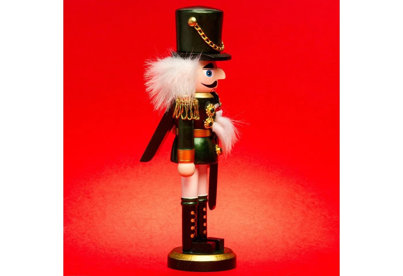 SIKORA Weihnachtsfigur NK-I Deko Nussknacker Figur aus Holz Grün - Bild 3