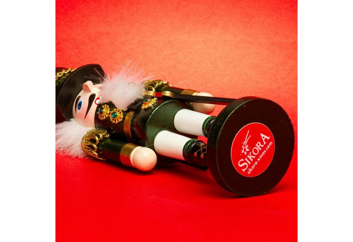 SIKORA Weihnachtsfigur NK-I Deko Nussknacker Figur aus Holz Grün - Bild 4