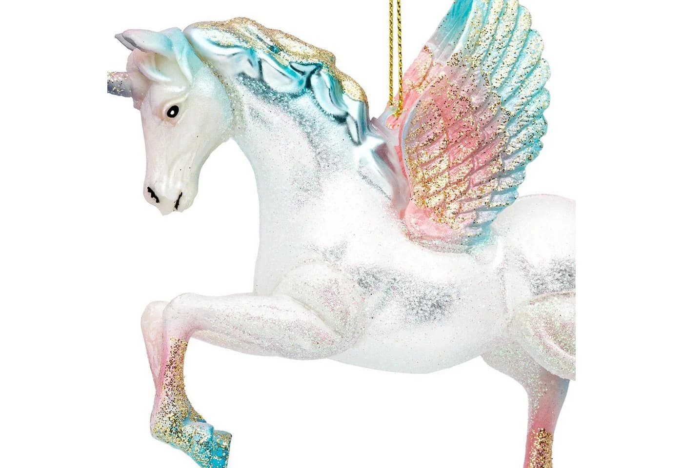 SIKORA Christbaumschmuck Einhorn besondere Weihnachtskugel Glas Anhänger – BS462