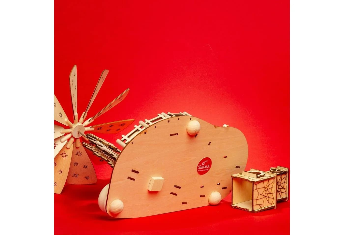 SIKORA Weihnachtspyramide 2-in-1 Räucherfigur Backstube Backofen Pyramide Deko - Bild 4