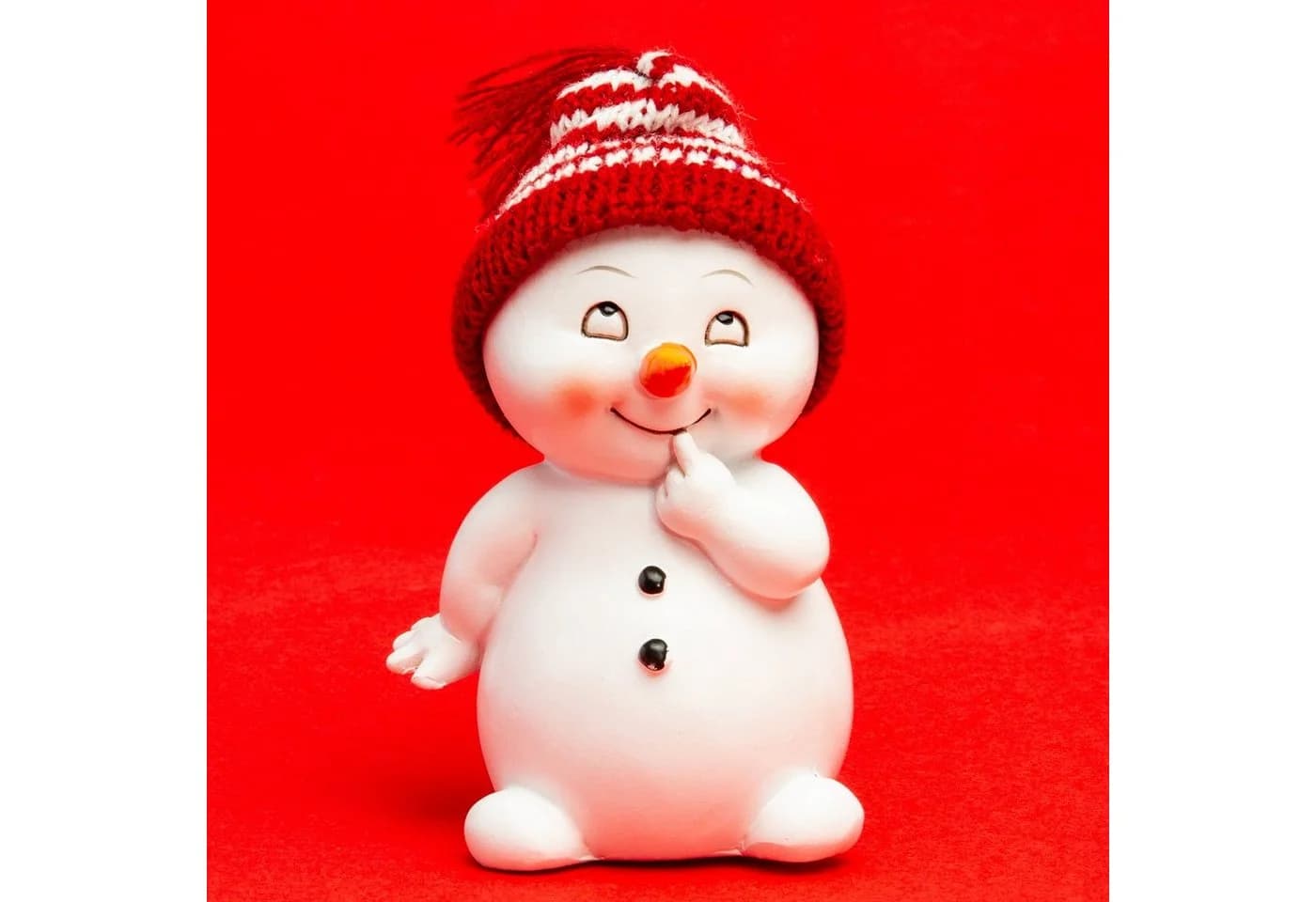 SIKORA Schneemann Figur 2er Set mit Strickmützen - Bild 4