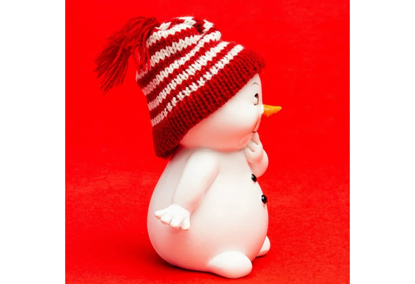 SIKORA Schneemann Figur 2er Set mit Strickmützen - Bild 5