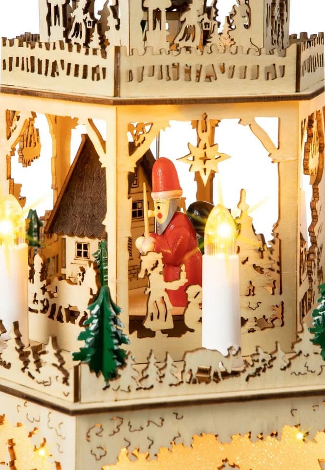 SIKORA Weihnachtspyramide P36 Winterlandschaft XL Motor und elektrische Beleuchtung - Bild 3