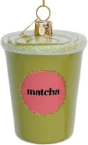 SIKORA Christbaumschmuck Matcha Tee Latte besondere Weihnachtskugel Glas Anhänger – BS678 Bild 2