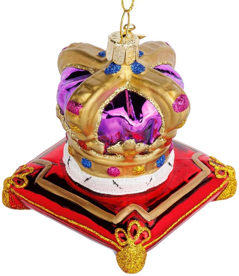 SIKORA Britische Krone Weihnachtskugel Glas Anhänger BS010