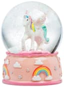 SIKORA Schneekugel SK45 Mittelgroße Glas Schneekugel Einhorn Regenbogenfarben Bild 1