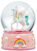 SIKORA Schneekugel SK45 Mittelgroße Glas Schneekugel Einhorn Regenbogenfarben Bild 2