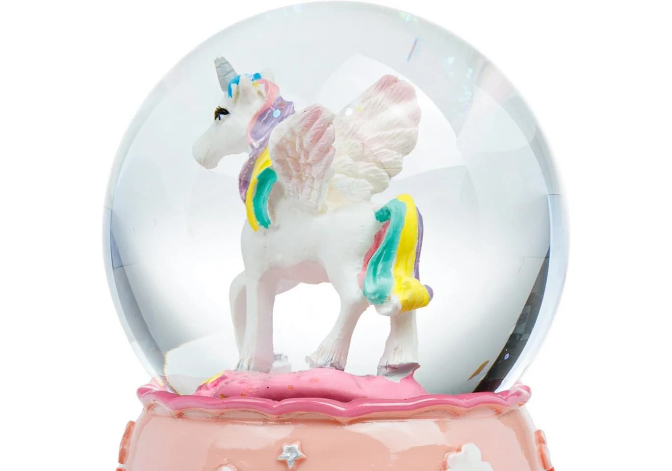 SIKORA Schneekugel SK45 Mittelgroße Glas Schneekugel Einhorn Regenbogenfarben - Bild 4