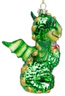 SIKORA Weihnachtsbaumkugel Drache mit Geschenk BS057 Bild 3