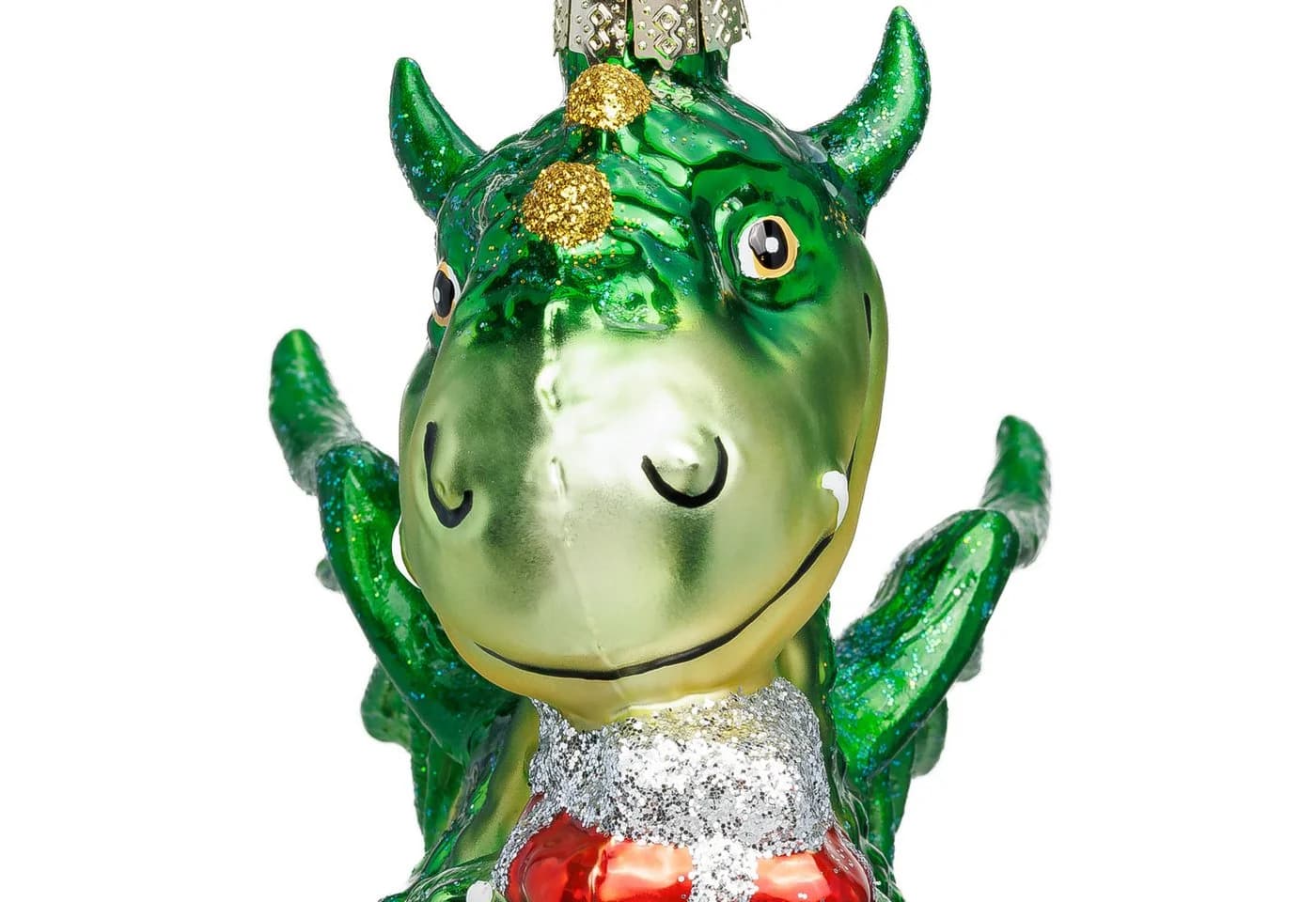 SIKORA Weihnachtsbaumkugel Drache mit Geschenk BS057 - Bild 5