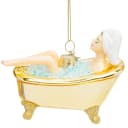 SIKORA Weihnachtsbaumkugel Badewannen Girl Glas Anhänger BS050 Bild 3