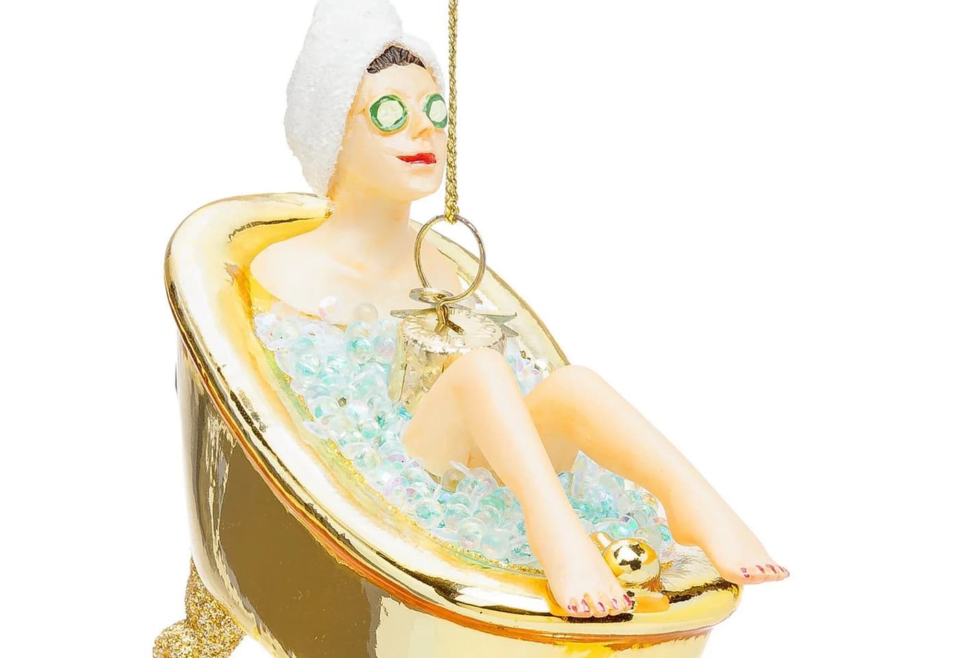 SIKORA Weihnachtsbaumkugel Badewannen Girl Glas Anhänger BS050 - Bild 4