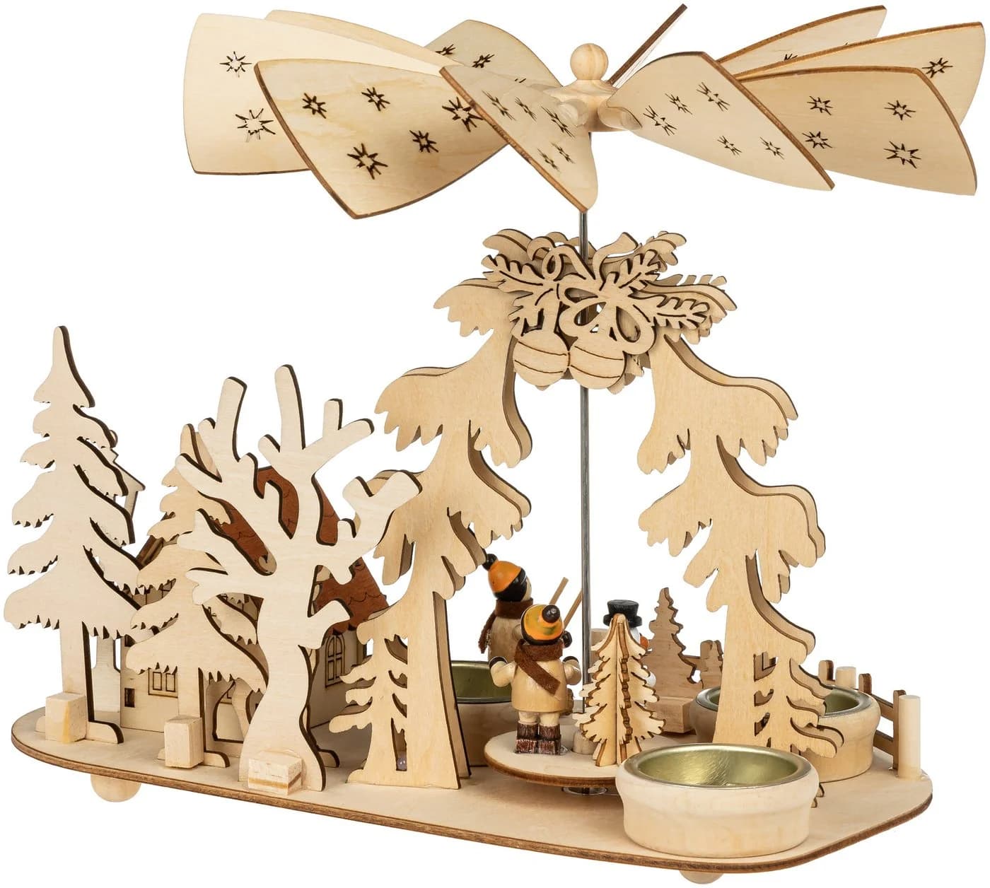 SIKORA Weihnachtspyramide 2-in-1 mit Räuchermännchen bunt - Bild 3