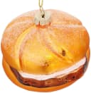 SIKORA Weihnachtsbaumkugel Leberkäs Brötchen Glas Anhänger BS013 Bild 1