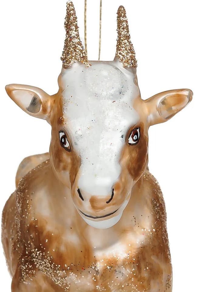 SIKORA Weihnachtsbaumkugel Ziegenbock Glas Figur Anhänger - Bild 4