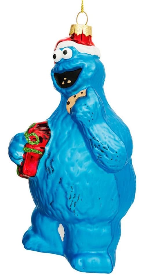 SIKORA Krümelmonster Glas Weihnachtskugel Anhänger Christbaumschmuck LI008