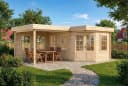 Alpholz Gartenhaus Pepe 5-Eck Massivholz Naturbelassen Bild 2