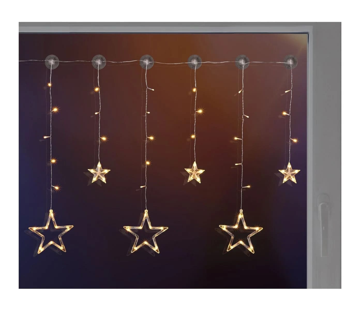 LED-Lichtervorhang Weihnachten Sternen - Bild 2