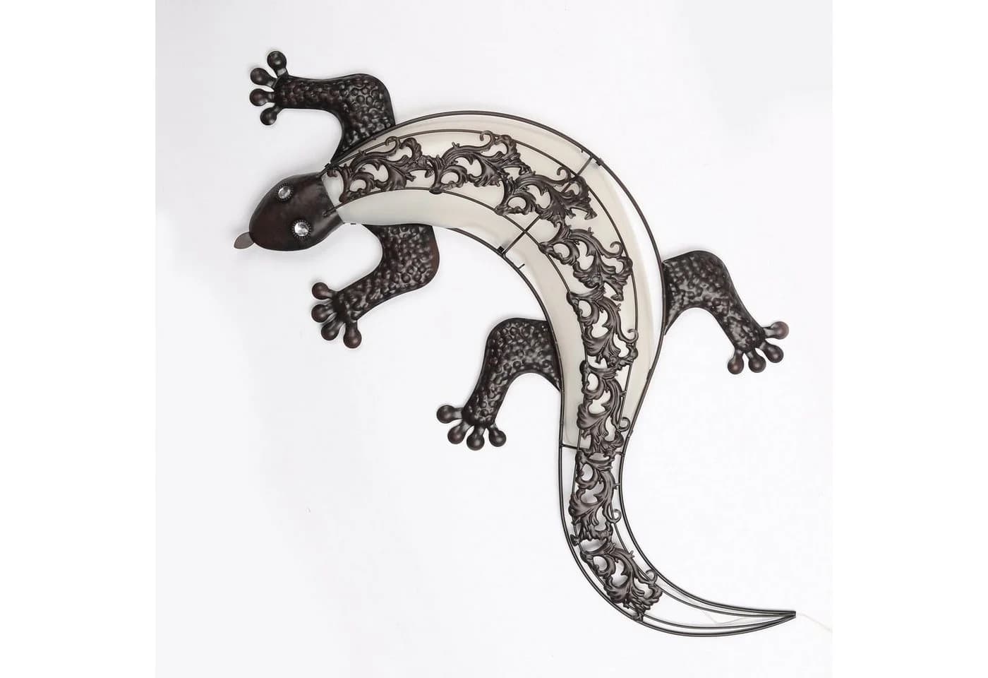 GartenHero Solar Wandlicht Gecko Metall LED warm-weiß - Bild 3