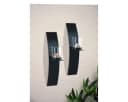 GartenHero Wandkerzenhalter Schwarz Metall mit Glas Bild 2