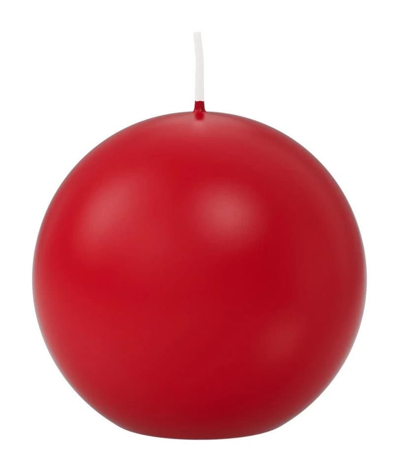 Wiedemann Kerzen Kugelkerze Rot Ø 80 mm, 6 Stück