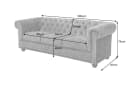 riess-ambiente Chesterfield 3-Sitzer Sofa Grau Samt Bild 5