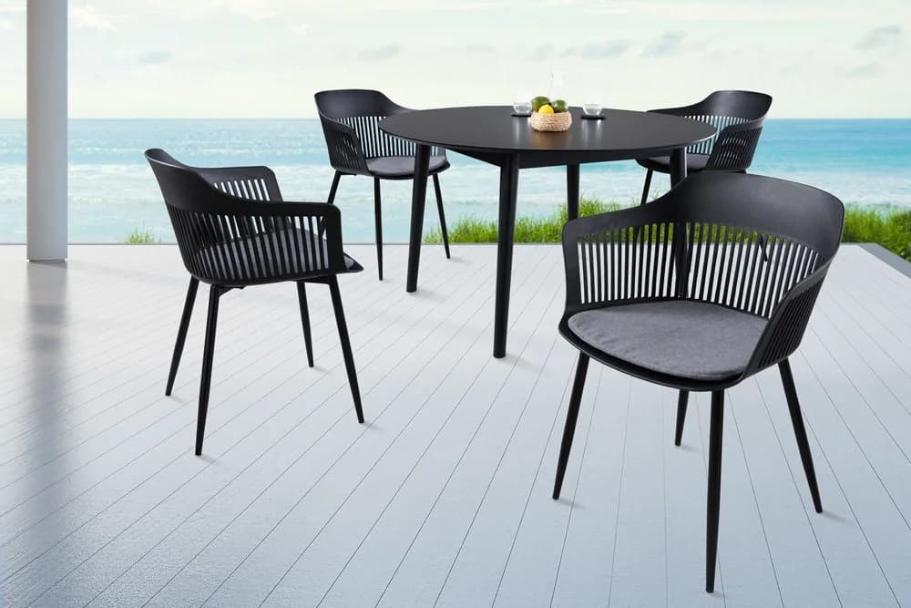 riess-ambiente Stuhl AIRE Schwarz mit Kissen - Bild 3