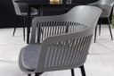 Riess Ambiente Stuhl AIRE Grau Kunststoff Stahlgestell Indoor Outdoor inkl. Kissen Bild 5