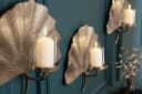 riess-ambiente Wandkerzenhalter GINKGO Silber Handgefertigt Bild 1
