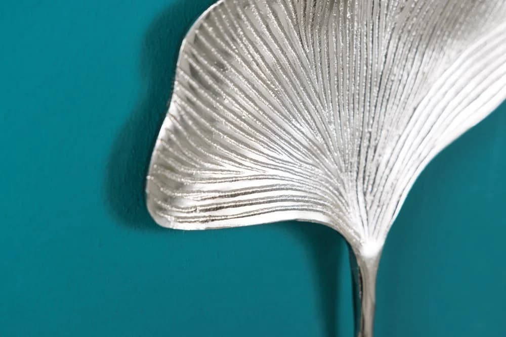 riess-ambiente Kleiderhaken 3er Set GINKGO Silber Handmade Metall - Bild 4