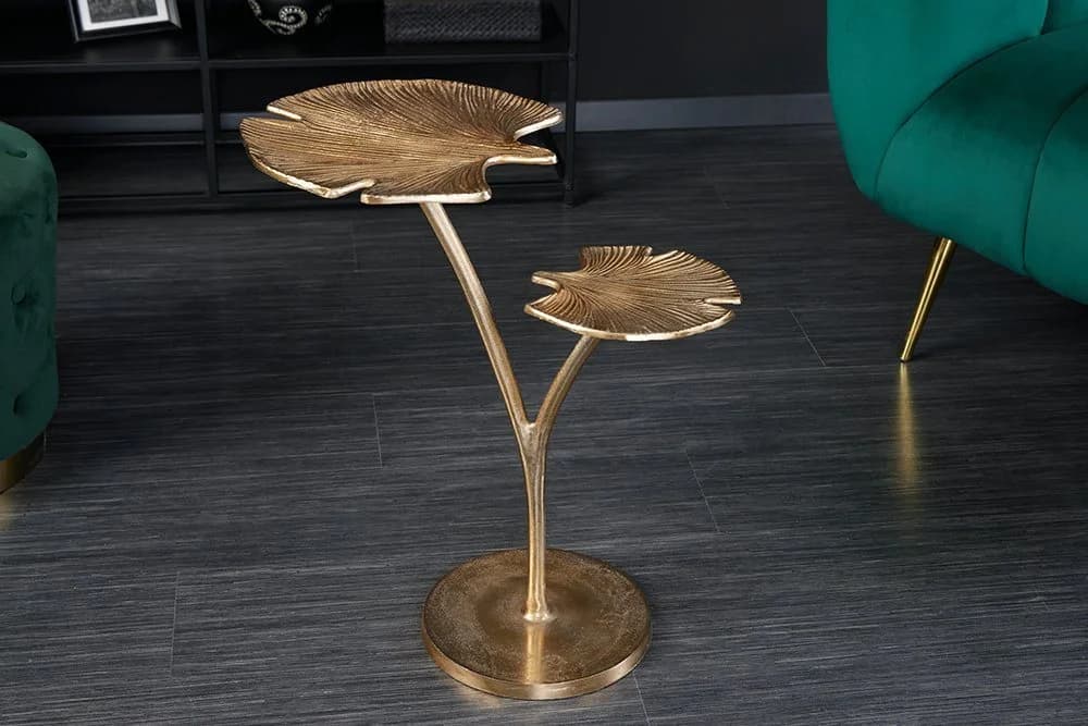 riess-ambiente Beistelltisch GINKGO LEAFS 50cm gold - Bild 3