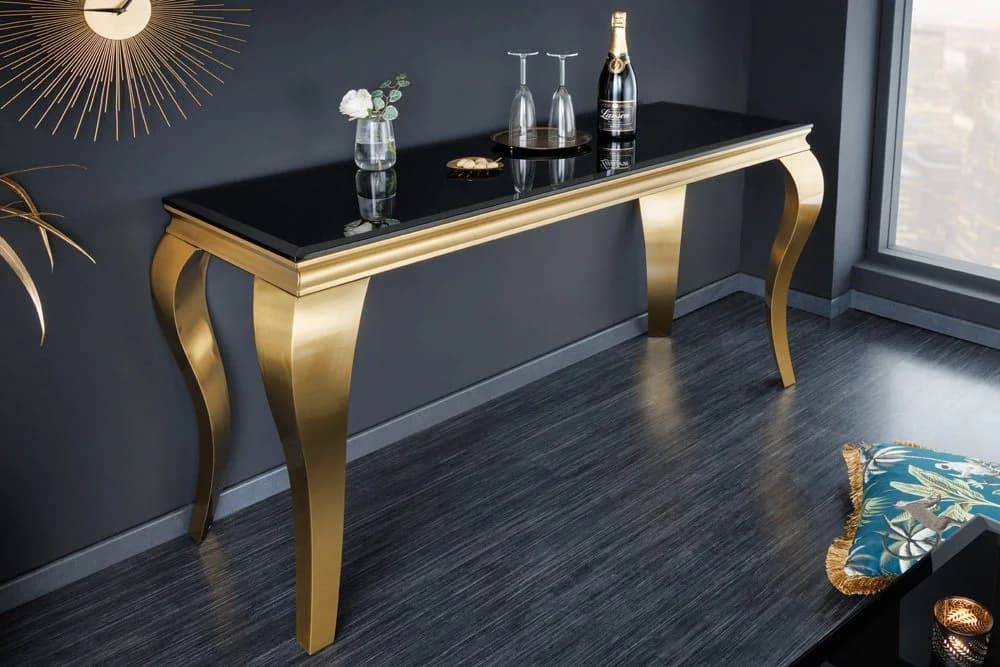 riess-ambiente Konsolentisch Modern Barock 145cm Schwarz/Gold - Bild 2
