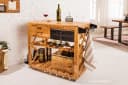 riess-ambiente Barschrank BODEGA Mangoholz Servierwagen mit Weinregal Bild 3