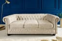 riess-ambiente Chesterfield Sofa 3-Sitzer Champagner Samt Bild 1