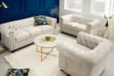 riess-ambiente Chesterfield Sofa 3-Sitzer Champagner Samt Bild 4