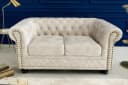 riess-ambiente Chesterfield Sofa 150cm Champagner Samt Bild 3