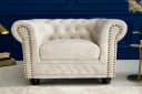 riess-ambiente Chesterfield Sessel 110cm Champagner mit Armlehne Bild 1