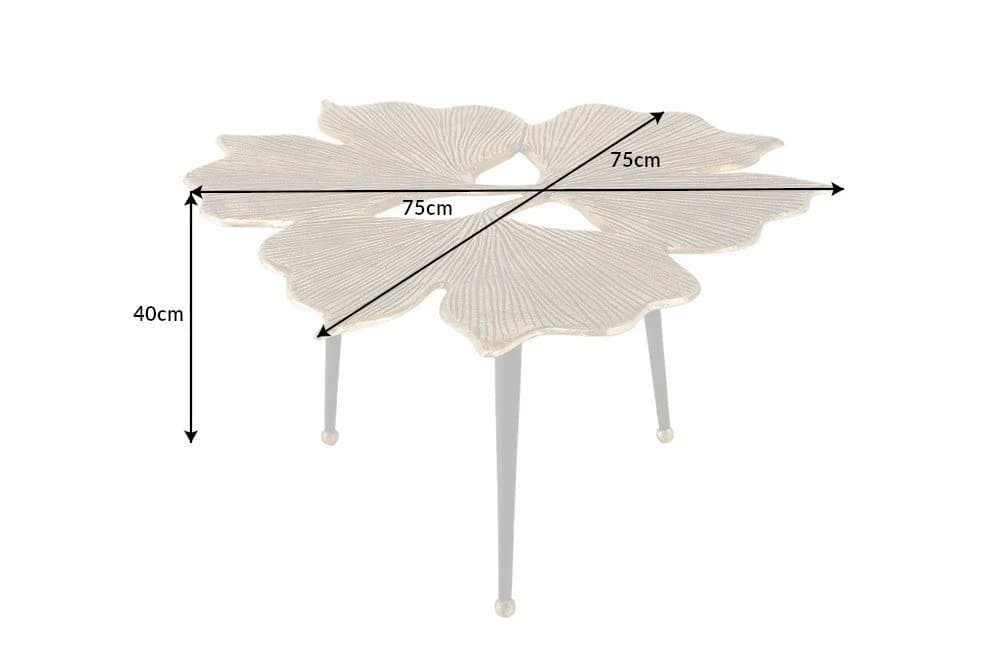 riess-ambiente Couchtisch GINKGO LEAFS 75cm gold / schwarz - Bild 3