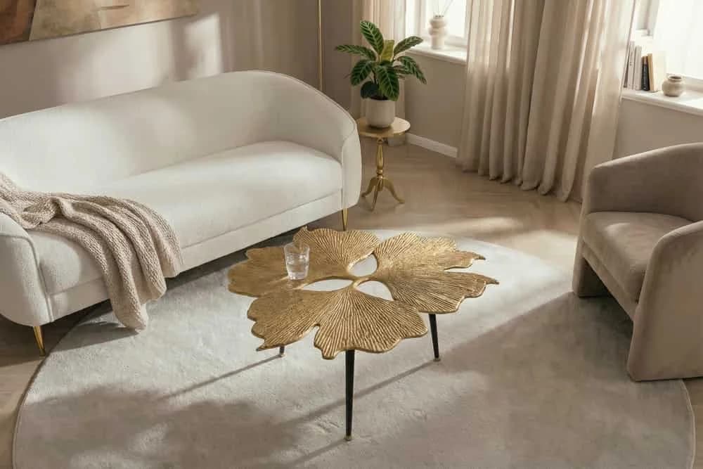 riess-ambiente Couchtisch GINKGO LEAFS 75cm gold / schwarz - Bild 5