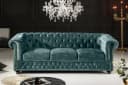 riess-ambiente Sofa CHESTERFIELD 205cm Petrol Samt 3-Sitzer Bild 2