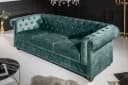 riess-ambiente Sofa CHESTERFIELD 205cm Petrol Samt 3-Sitzer Bild 3