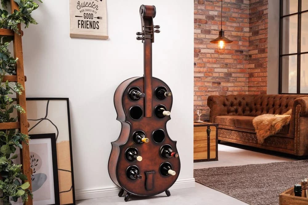 riess-ambiente Weinregal CELLO 133cm braun Massivholz
