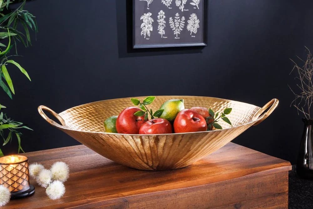 riess-ambiente Dekoschale ORIENT 55cm Gold Hammerschlag Handmade - Bild 3