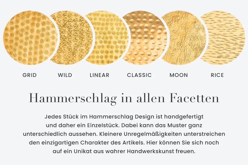 riess-ambiente Dekoschale ORIENT 55cm Gold Hammerschlag Handmade - Bild 4