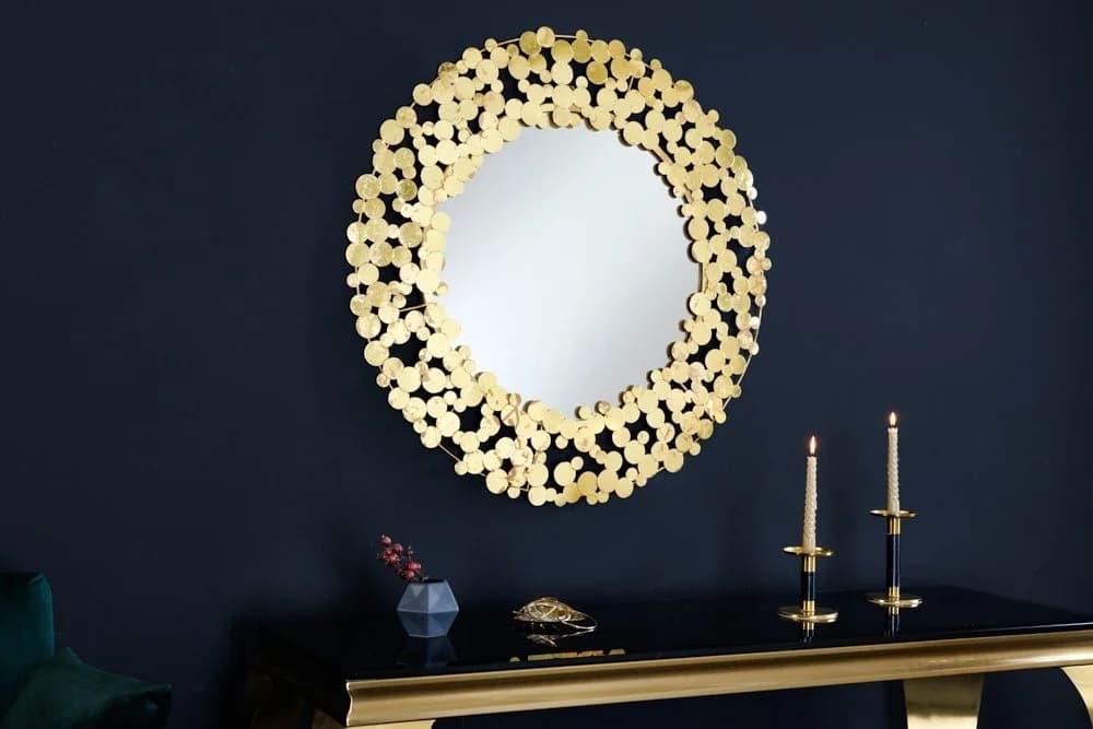 riess-ambiente Wandspiegel COINS XL 80cm rund antik gold - Bild 3