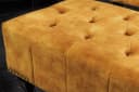 riess-ambiente Fußhocker CHESTERFIELD Senfgelb Dunkelbraun Samt Bild 4