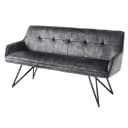 riess-ambiente Sitzbank EUPHORIA Dunkelgrau Schwarz Samt Retro Bild 1