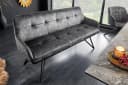 riess-ambiente Sitzbank EUPHORIA Dunkelgrau Schwarz Samt Retro Bild 4